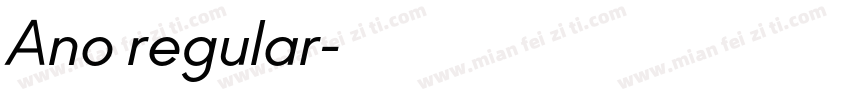 Ano regular字体转换